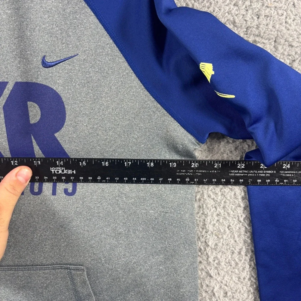 Nike‎ Therma-FIT NXR Nike XC 2015 Hoodie Mens Medium Grey Blue Pullover